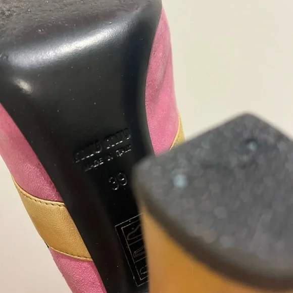 Miu Miu Pink and Gold Heels used size 39 Euro from 2013 Collection - Picture 15 of 16